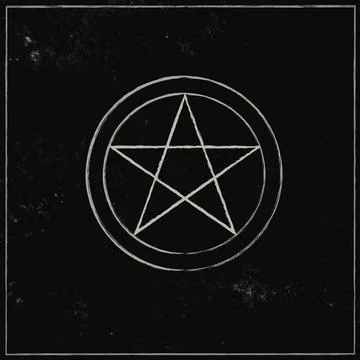 Pentacle isolated on dark background. Magic vector decorative elements Stock Illustration