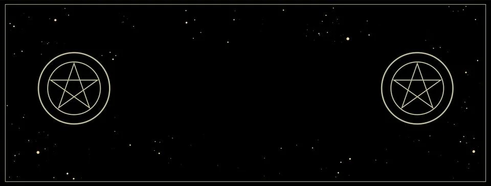 Pentacle isolated on dark background. Magic vector decorative elements Stock Illustration