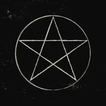 Pentacle isolated on dark background. Magic vector decorative elements Stock Illustration