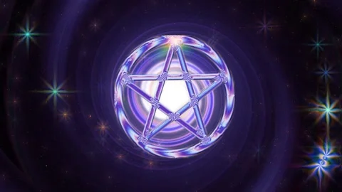 Pentacle symbol - Witchcraft Stock Footage 255000774