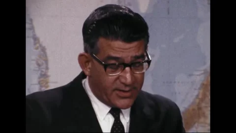 PENTAGON - 1969: EC-121 shootdown briefing — Eyes drop to papers while reading Stock Footage 342569068