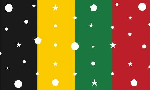 Pentagon circle stars for juneteenth Stock Illustration