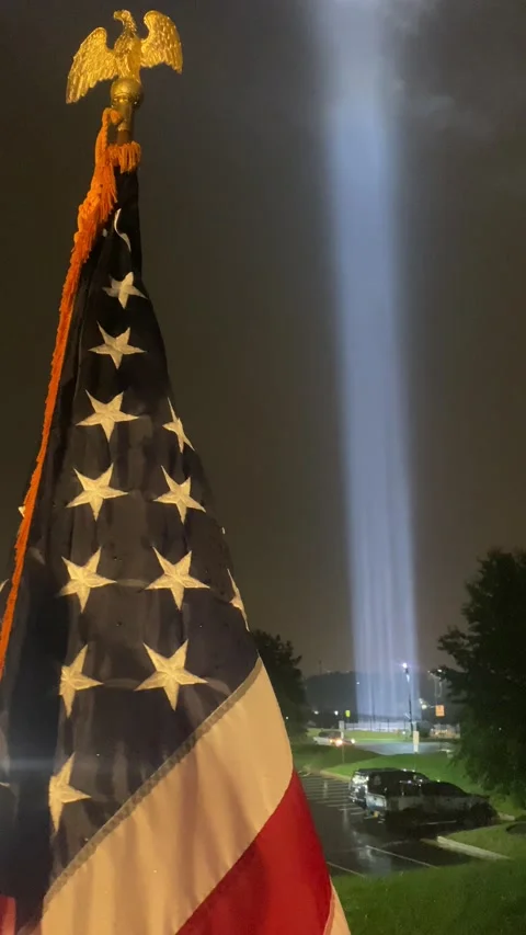 Pentagon column of light on 9/11 Stock Footage 144632715