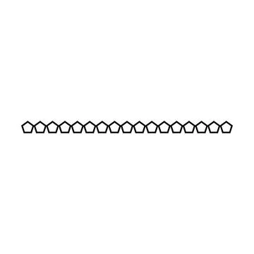 Pentagon frame border horizontal line shape icon for decorative vintage doo.. Stock Illustration
