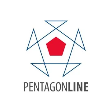 Pentagon line logo concept design. Symbol graphic template element Stock Illustration