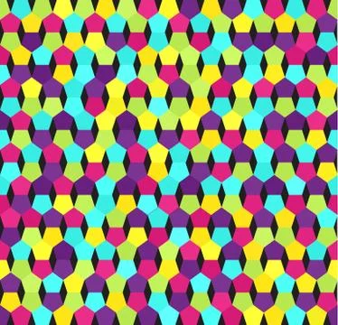Pentagon pattern. Vector seamless background Stock Illustration