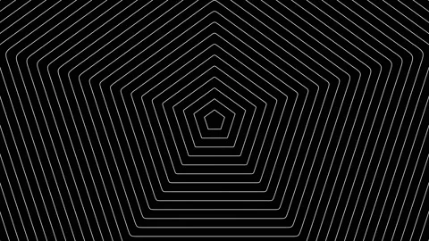 Pentagon pulse geometric on black backgr... | Stock Video | Pond5