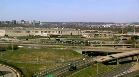 Pentagon Rosslyn with Traffic Video stock 10818519