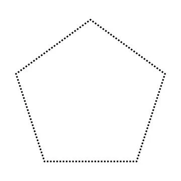 Pentagon shape dotted symbol vector icon for creative graphic design ui element 스톡 일러스트
