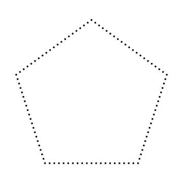 Pentagon shape dotted symbol vector icon for creative graphic design ui element Stock Illustration