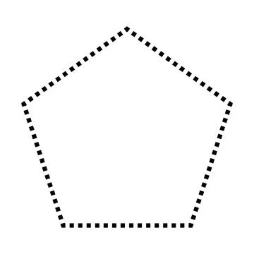 Pentagon shape dotted symbol vector icon for creative graphic design ui element Stock Illustration