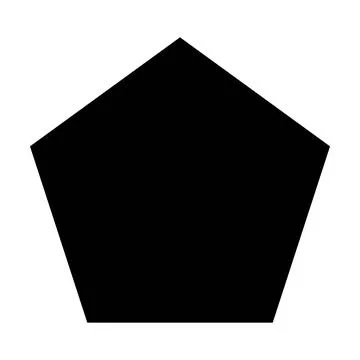 Pentagon shape symbol vector icon for creative graphic design ui element Stock Illustration