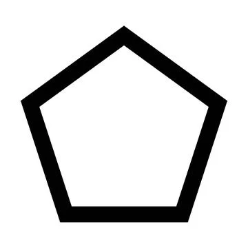 Pentagon shape symbol vector icon outline stroke for creative graphic design  스톡 일러스트