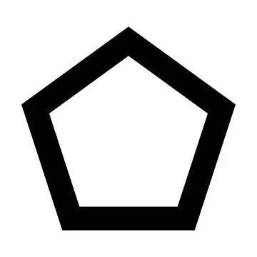 Pentagon symbol shape vector icon for creative graphic design ui element 스톡 일러스트