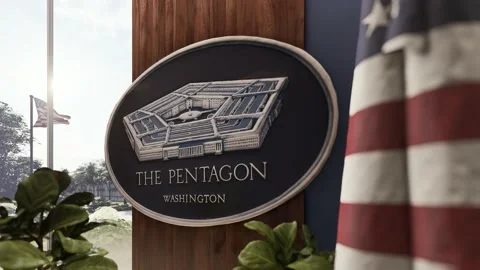 The Pentagon Washington logo Stock Footage 219348493