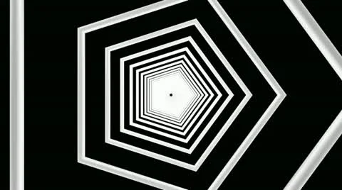 Pentagon white tunnel Stock Footage 20523760