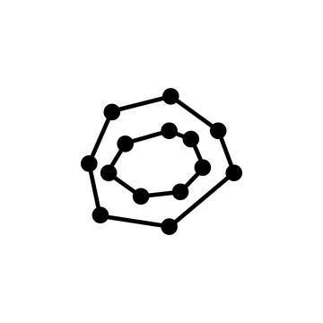 Pentagonal Business Chart Flat Vector Icon Stock Illustration