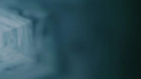 Pentagonal formed by bright light and clouds of smoke, with colorful flares Video stock 313226652