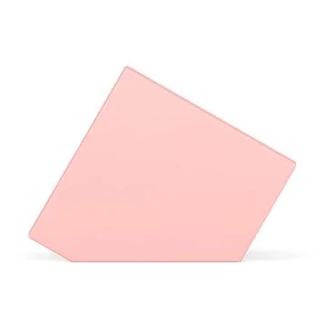 Pentagonal pink corner vertical abstract block geometric base foundation 3d.. Illustrazione stock