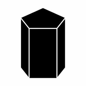 Pentagonal prism icon Stock Illustration