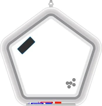 Pentagonal whiteboard Illustrazione stock