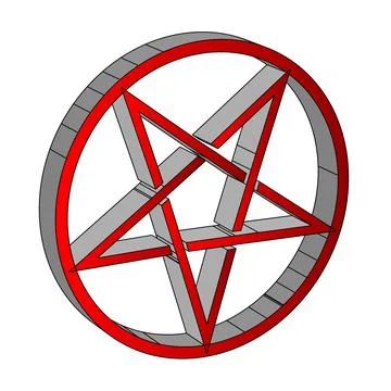 Pentagram 3D Stock Illustration