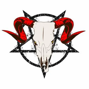 PENTAGRAM DEVIL Stock Illustration
