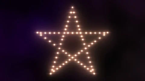 Pentagram Lights 01 Video stock 8625077