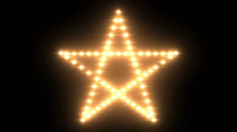 Pentagram Lights 01 Transparent Video stock 8625173
