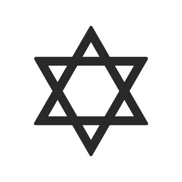 Pentagram line art element isolated. Vector element, Graphic design tattoo Stock Illustration