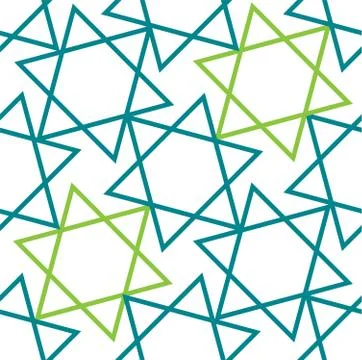 Pentagram seamless Japanese pattern Stock Illustration