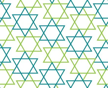 Pentagram seamless Japanese pattern Stock Illustration