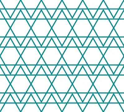 Pentagram seamless Japanese pattern Stock Illustration