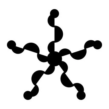 Pentagram shaped crop circle pattern, found 2024 Stock Illustration