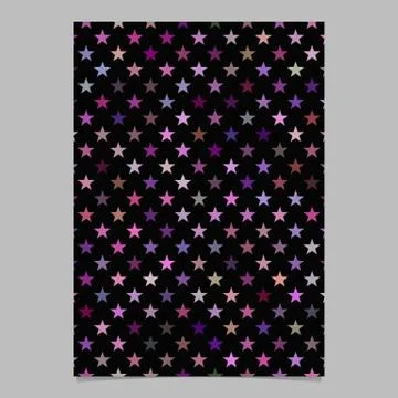 Pentagram star pattern brochure template - document background Stock Illustration