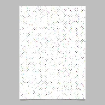 Pentagram star pattern brochure template - vector page background Illustrazione stock