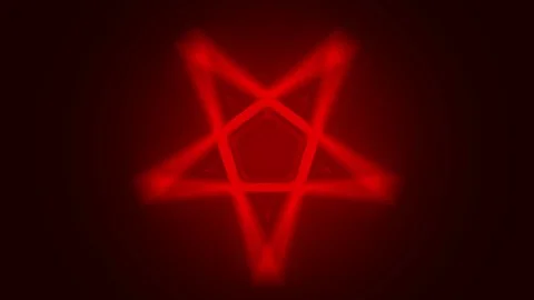 The Pentagram symbol composed of five straight lines to form a star Video stock 124272979