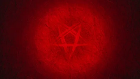 The Pentagram symbol composed of five straight lines to form a star 스톡 동영상 124273984