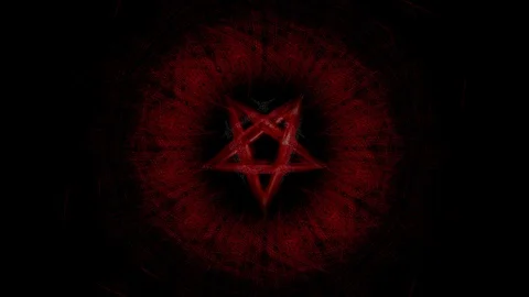 The Pentagram symbol composed of five straight lines to form a star Video stock 124745364