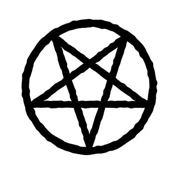 Pentagram symbol icon Illustrazione stock