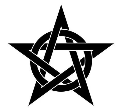 Pentagram symbol vector isolated on white background Stock Illustration