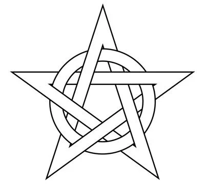 Pentagram symbol vector isolated on white background Stock Illustration