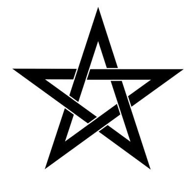 Pentagram symbol vector isolated on white background Stock Illustration