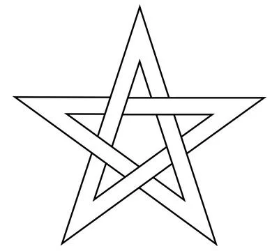 Pentagram symbol vector isolated on white background Stock Illustration