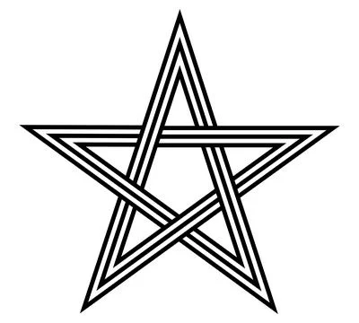 Pentagram symbol vector isolated on white background Stockillustratie