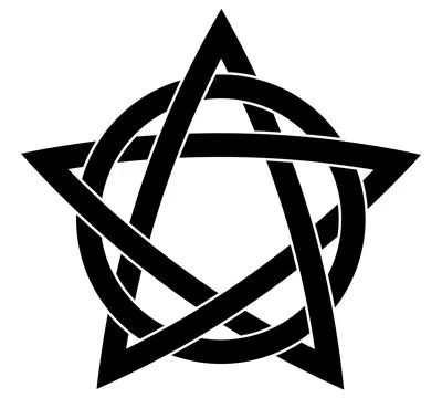 Pentagram symbol vector isolated on white background Stock Illustration
