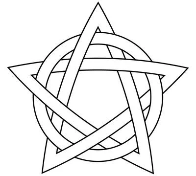 Pentagram symbol vector isolated on white background Stock Illustration