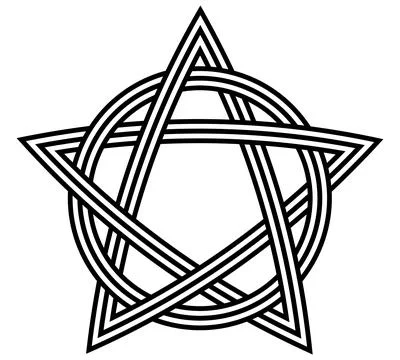 Pentagram symbol vector isolated on white background Stock Illustration