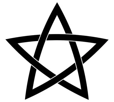 Pentagram symbol vector isolated on white background Stock Illustration