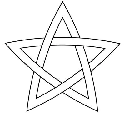 Pentagram symbol vector isolated on white background Stock Illustration